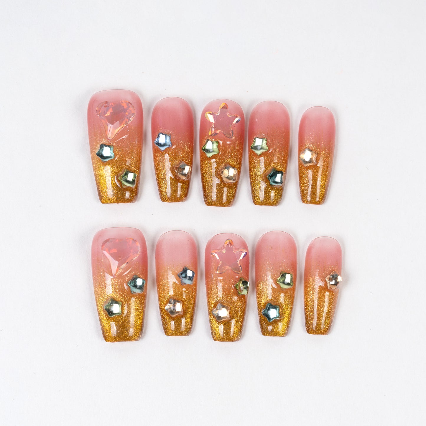 M0004 Star Press on Nails