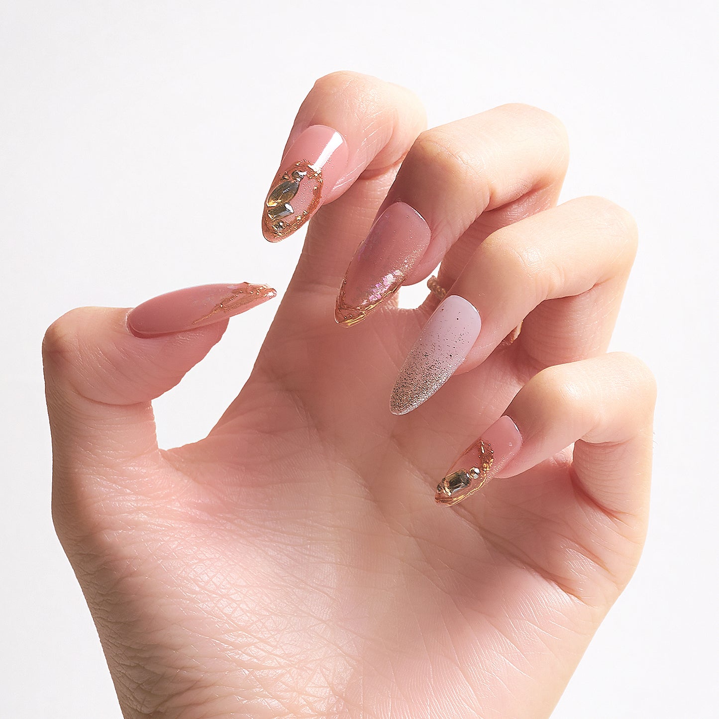 M0015 Pearl Press on Nails