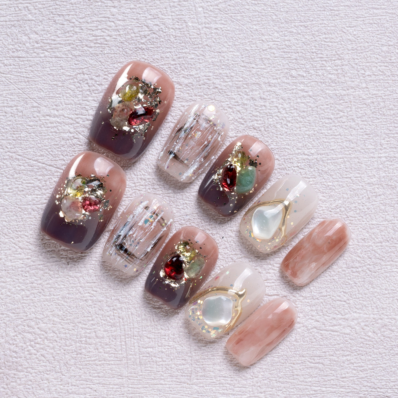 M0012 Amber Press on Nails